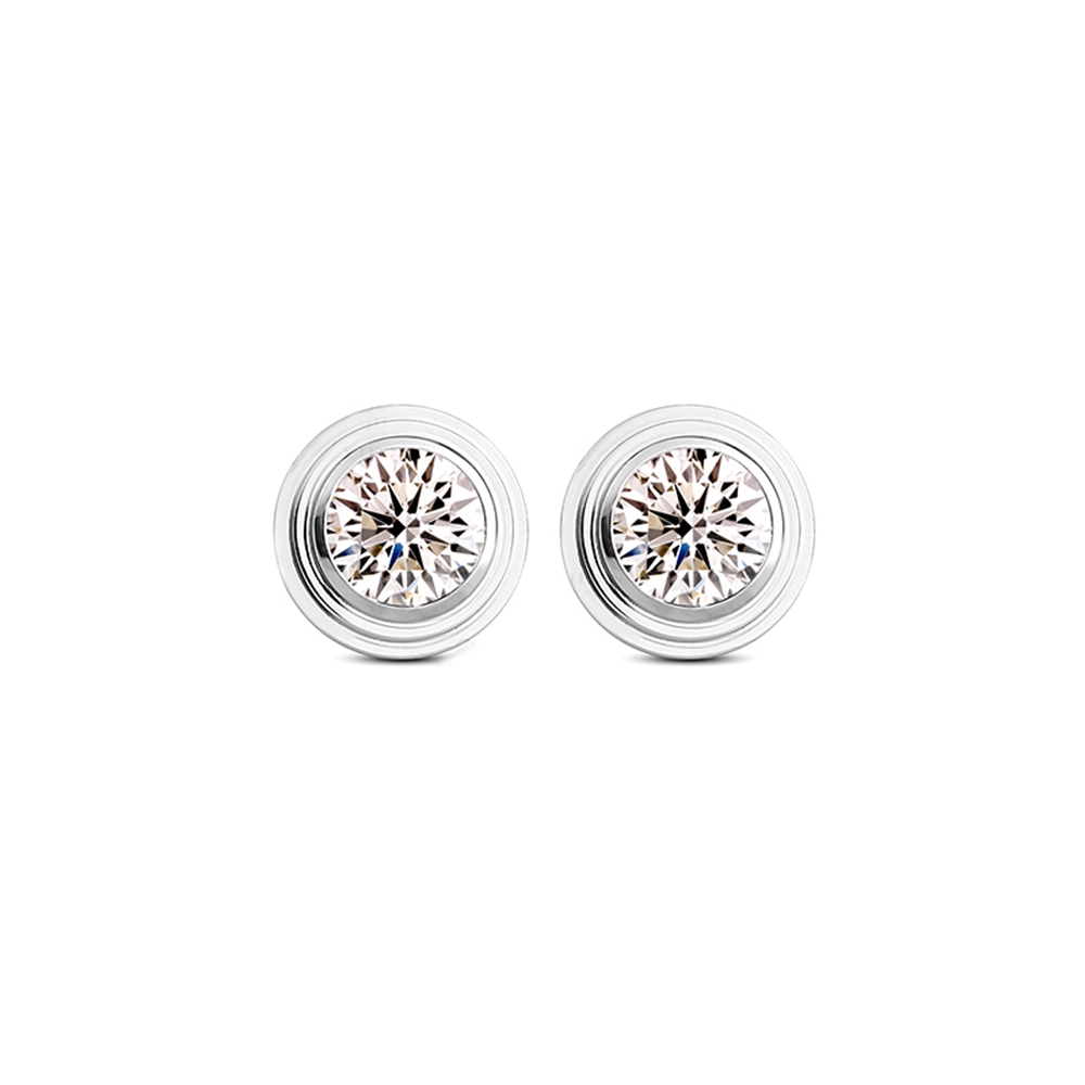 #3036 ファッションな古典的でシンプルなハートピアス 女性向けの愛の重ね合わせ(925 銀)