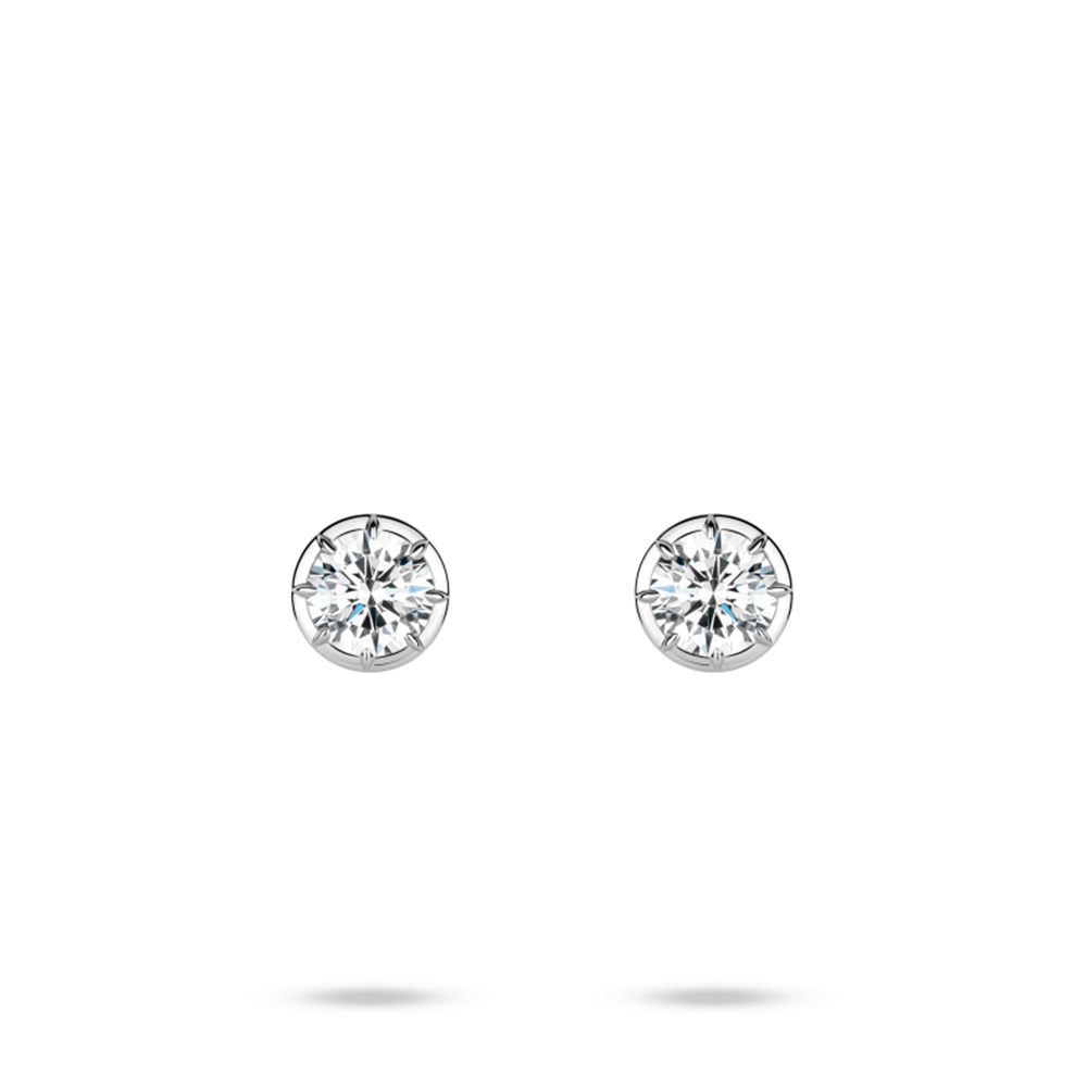 #30318 ホワイト ファイヤーワークスカット シングルデザイン 万能ピアス(925銀)