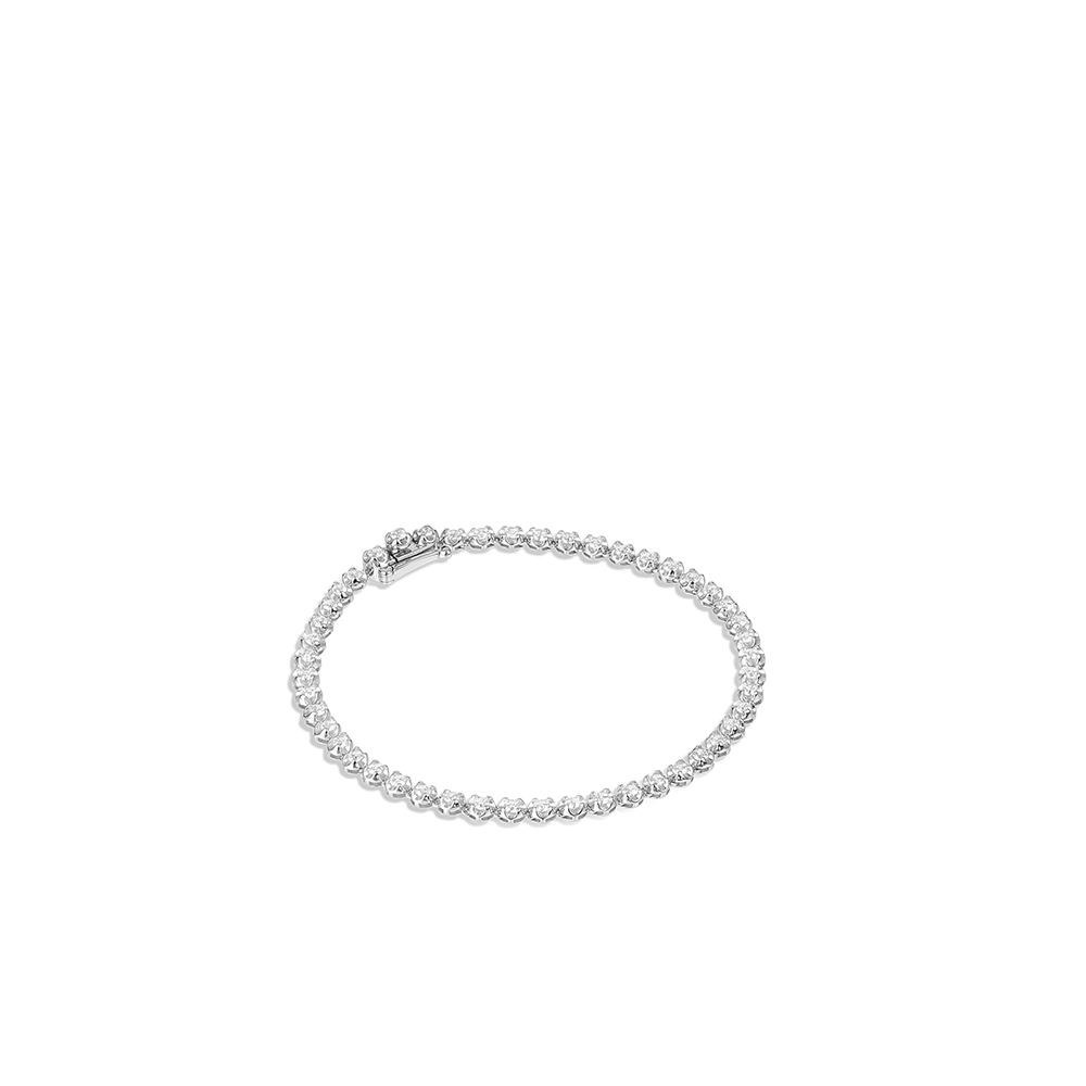 #4036 クラシックフルダイヤモンドブレスレット女性用（925 銀）