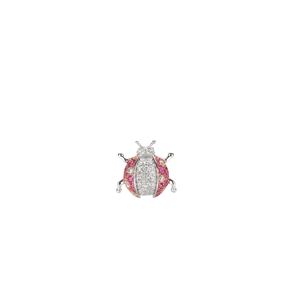 ＃7001 -一対テントウムシカフスボタン（925 銀）