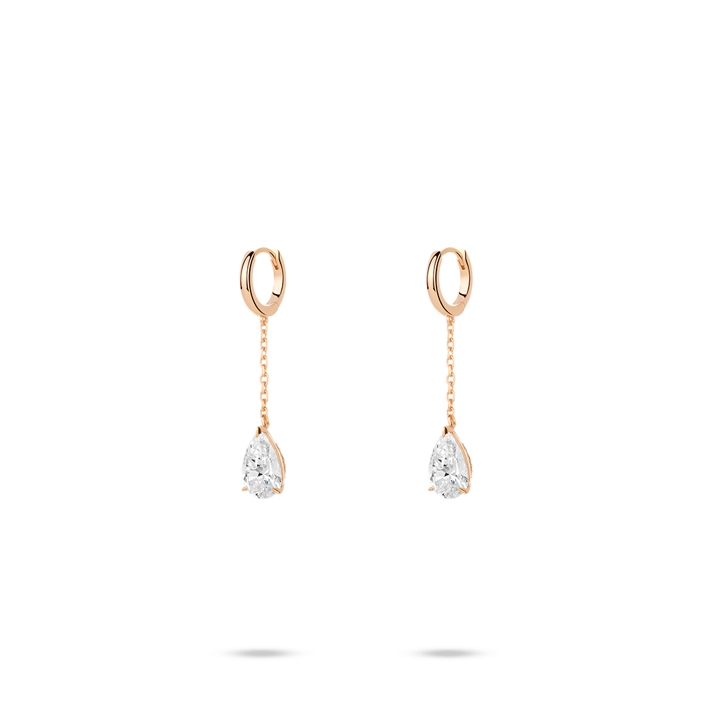 #30467-ホワイトドロップロングフリンジベーシックピアス（925シルバー）