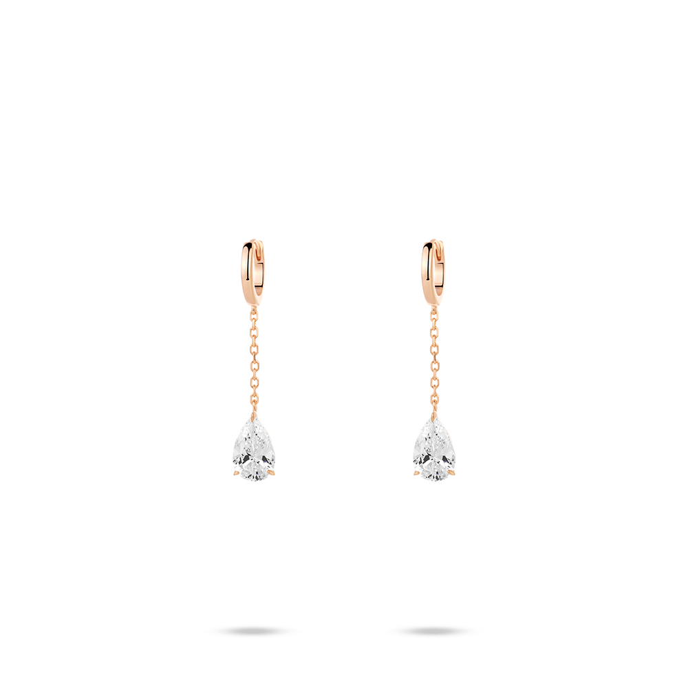 #30467-ホワイトドロップロングフリンジベーシックピアス（925シルバー）