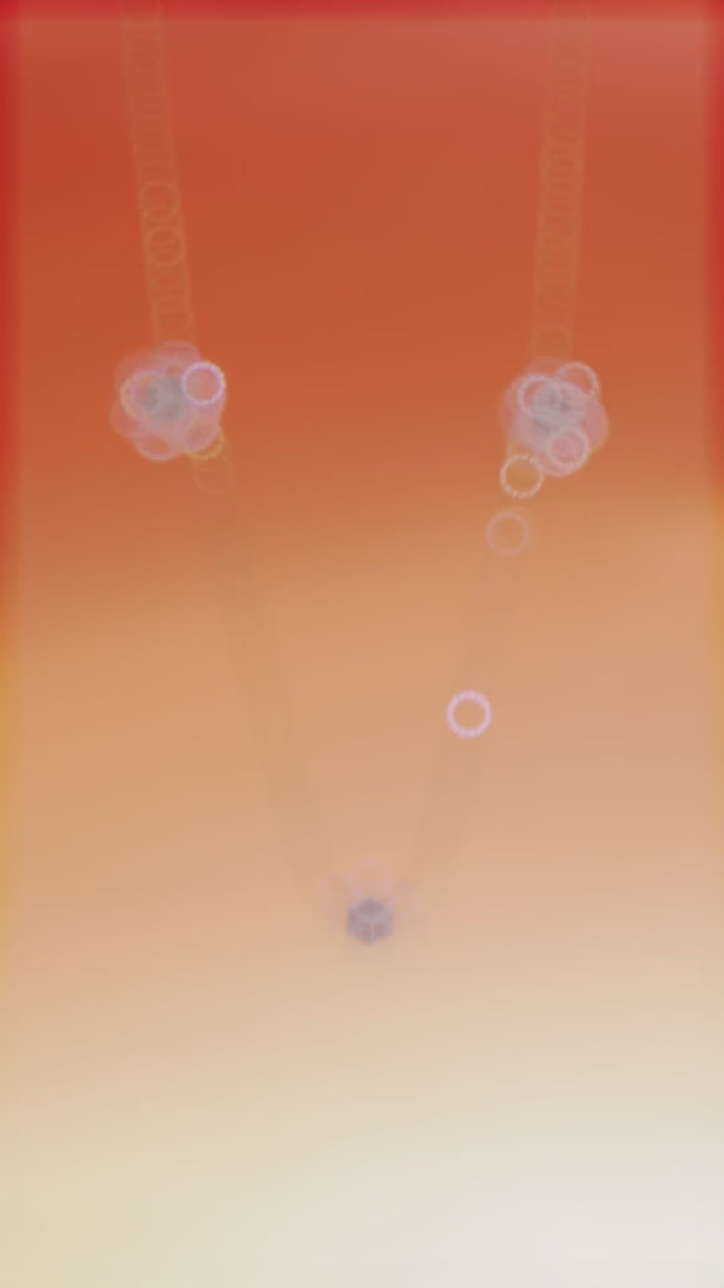 #30302 金色の白い点がある雪花にダイヤモンドいっぱいの花びらがある万能イヤリング(925銀)