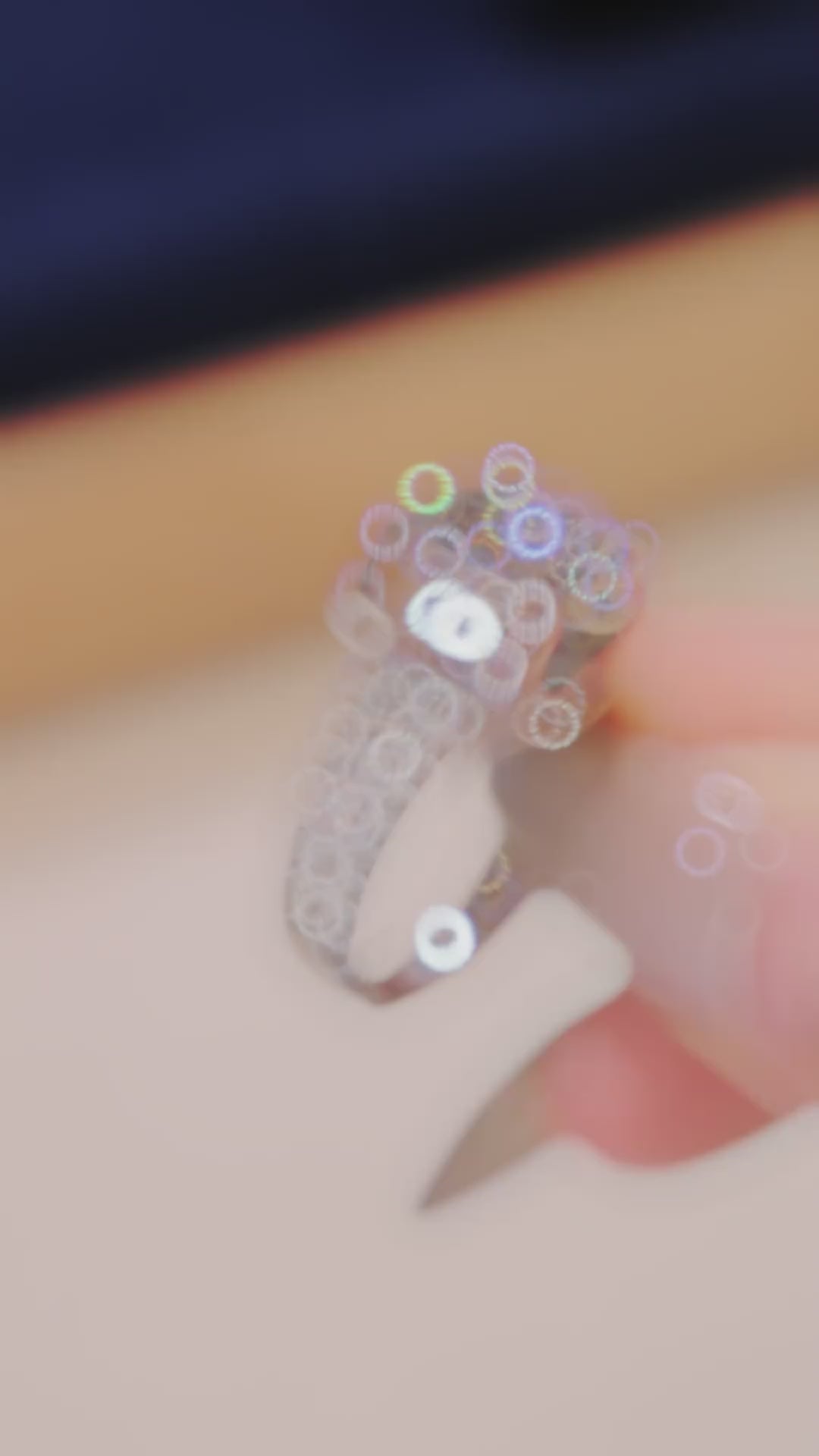 #1124 クラシックでファッショナブルなミノリング 牛の角のカップル指輪 5 カラット（925銀）