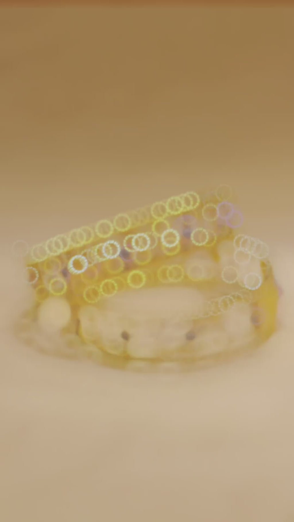 #4685 白色満ちたの太陽の花ビーズダブルレイヤー汎用ブレスレット（925銀）